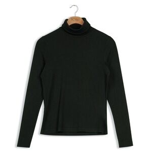 Point Crop L/S Turtleneck Black